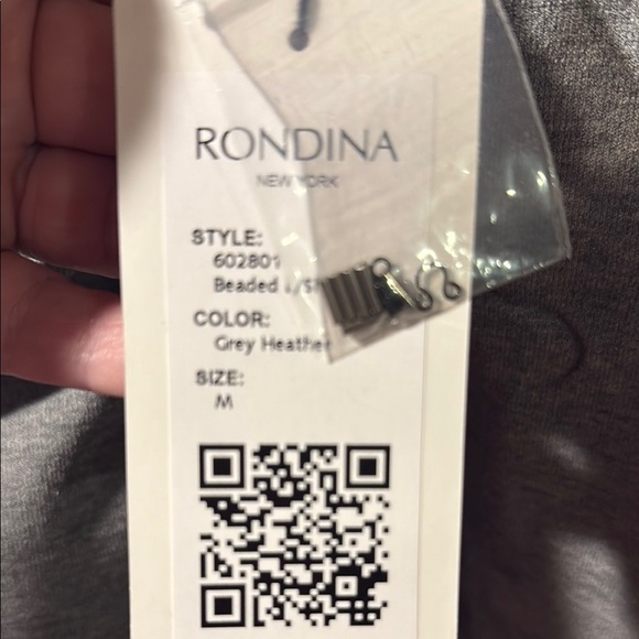 Gray Graphic Embellished Blouse with Bib Collar - Picture 4 of 7